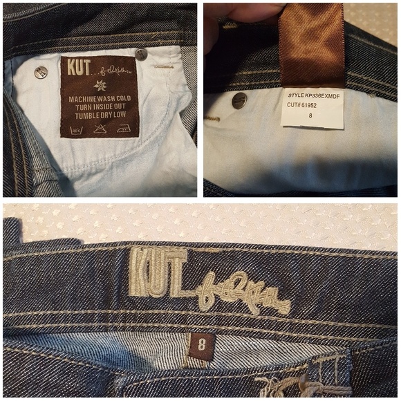 NWOT Kut from the Kloth Cuffed Flared Leg Jeans - Sz 8 - Picture 5 of 7